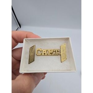 Unbranded CAPT. Captain Rank Pin Set Unisex OS Gold Excellent Metal Insignia
